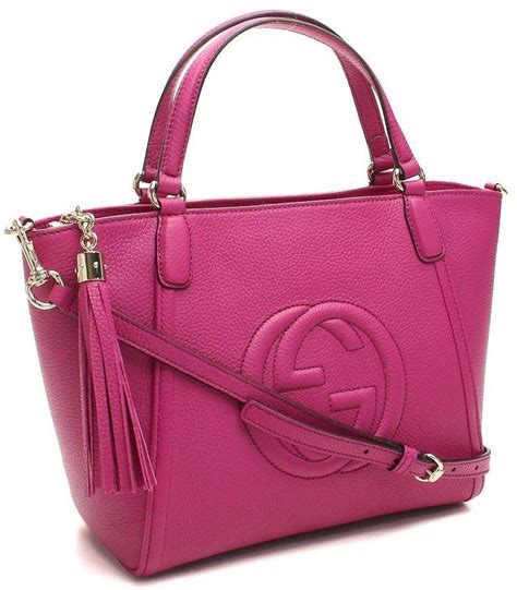 borsa gucci fuxia pelle